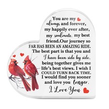 You Are My Always & Forever Acrylic Plaque Heart-Shaped Block Gift For Partner
