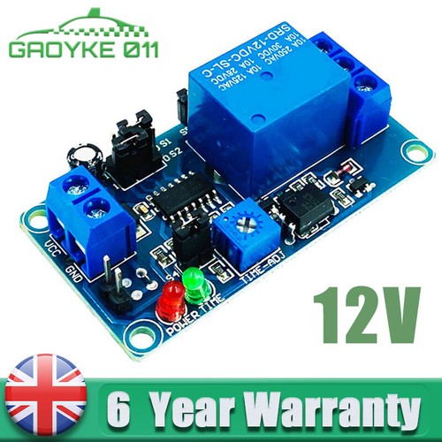 12v power delay - relay, timer
