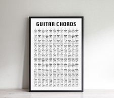 Guitar Chord Chart Poster