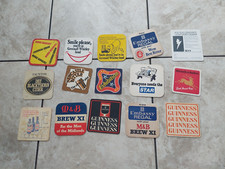 15 old classic beer mats mat