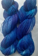 PEACOCK BLUE  2 x 50g 75% Wool