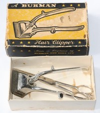 Burman hair clippers / thinning scissors - boxed - Vintage collectable item