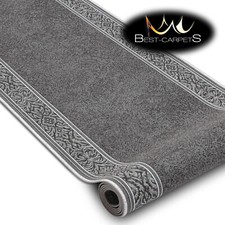 Modern HALL Rug Runner 'ST.TROPEZ' grey NON-slip Stairs Width 67-150cm