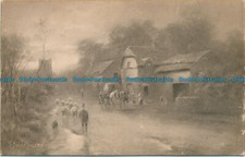 R624033 Unknown Place. Village. Horses. Sheep. Elmer Keene. 1919. W. McKenzie