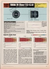 Tokina - 20-35mm AF Lens  - Original Lens Magazine Report - 1992