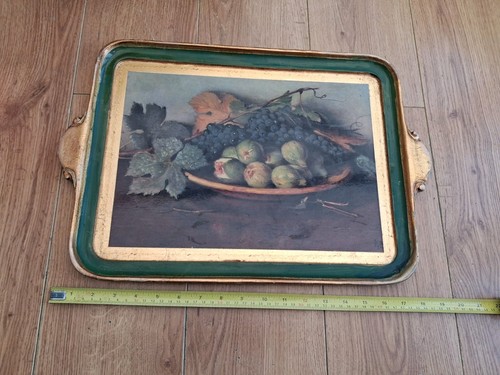 Vintage wooden florentine - vintage, tray