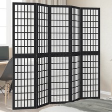 5-Panel Black Room Divider