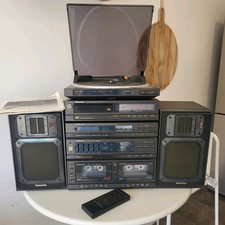 Technics HiFi System SL-JS16R 1980s Turntable Radio Duel Cassette CD Player