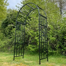 Metal Garden Arch Arbour for Roses Amalfi with Ground Spikes