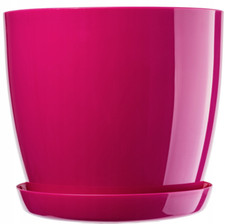 Plant Flower Pot Plastic 18 Colours 9 sizes Gloss Pots Planter Saucer Tray Deco