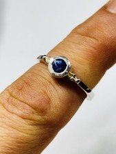 Gemporia silver and tanzanite solitaire ring UK size K never worn
