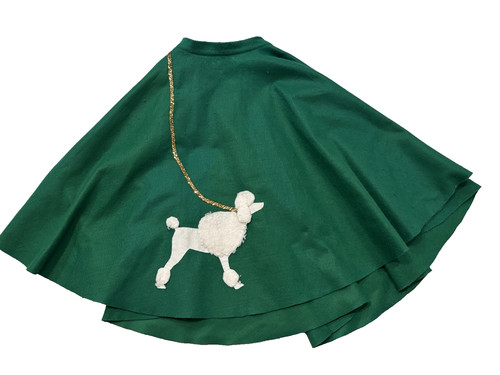 Handmade felt poodle - felt, skirt