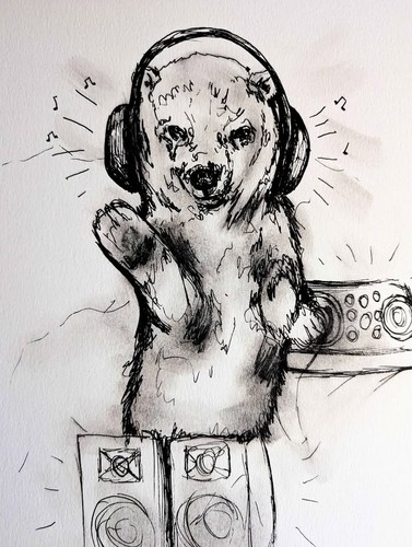 Polar bear headphones - polar,