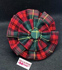 Tartan Scottish Rosette Brooch