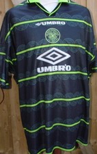 Celtic UMBRO 1998/99 CR SMITH  Short Sleeve Away Shirt Chest Large 48/50in 