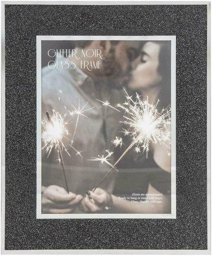 Black glitter photo frame - photo,