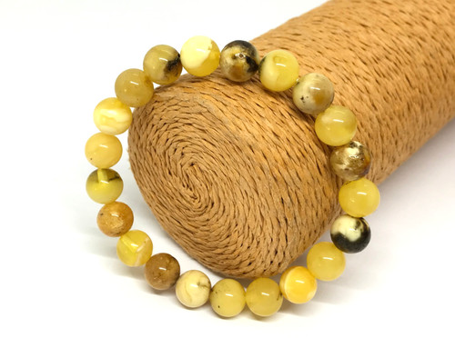 Amber bracelet gift round - amber,