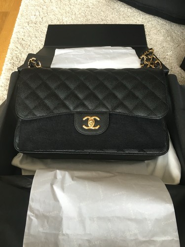 Chanel jumbo flap bag black - jumbo,