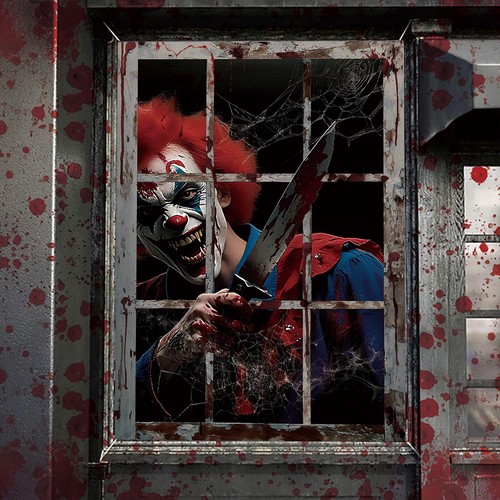 Halloween window decorations - halloween,