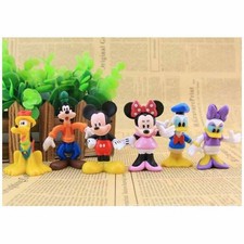 6Pcs/set Mickey Mouse Clubhouse Minnie Donald Figure Toys Cake Toppers gift kids