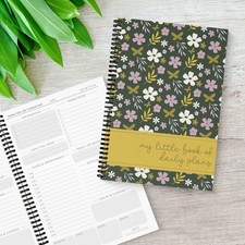 Daily Planner FLORAL A5 Ladies List Organiser Diary Tracker Office Notebook