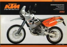 2002 KTM 640 LC4 Adventure Motorcycle Owners Handbook : 321022