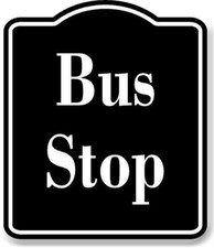 Bus Stop BLACK Aluminum