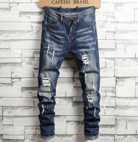 Men blue black denim - black, jeans