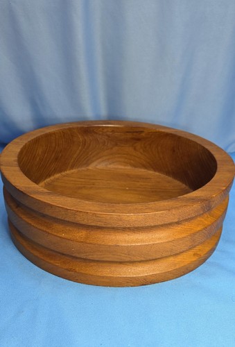 Vintage teak wood turned - vintage,