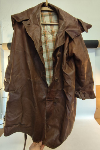 Brown leather motorcycle - leather,