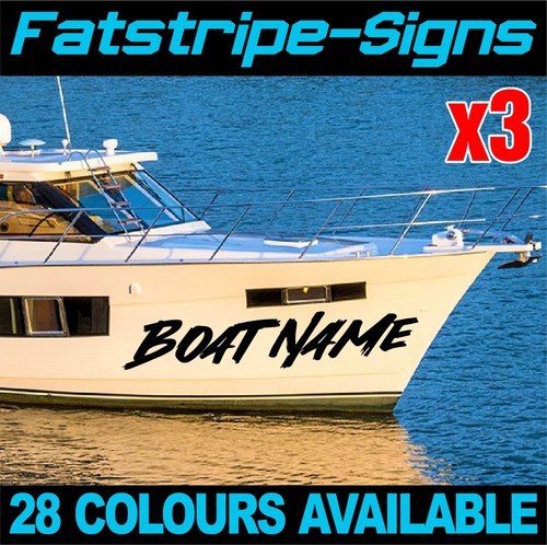 Personalised boat name - personalised, x3