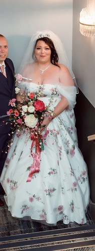 Beautiful floral wedding dress - floral,