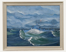 French School  1943 Gouache -