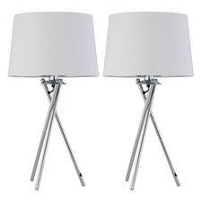 Modern Set of 2 Tripod Chrome