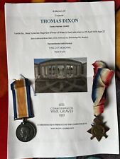 WW1 Medals Dixon West Yorks