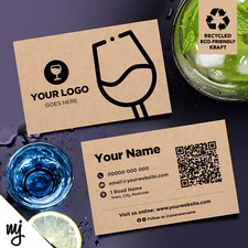 Kraft business cards eco - cards,