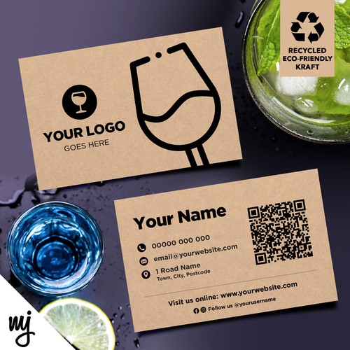 Kraft business cards eco - kraft,