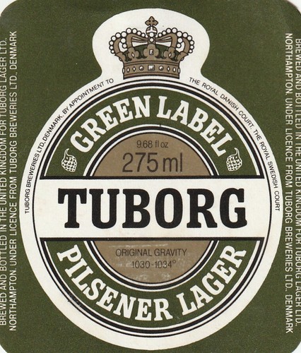 Beer bottle label tuborg - -,