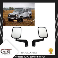 DOOR WING MIRRORS WITH ARMS FITS LAND ROVER DEFENDER 90 110 130 (PAIR) - MTC5217