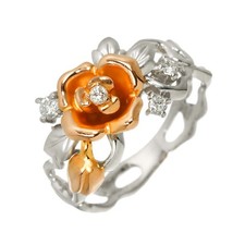 Diamond 0.12ct Ring 18K K18 WG