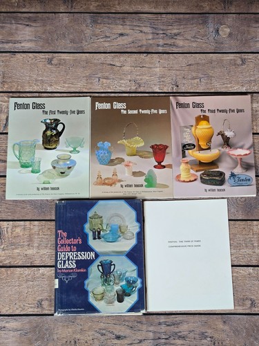 Lot fenton glass books - lot,