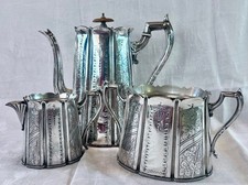 Vintage Decorative Pewter Tea