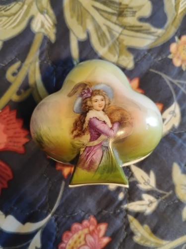 Antique porcelain shamrock - antique,
