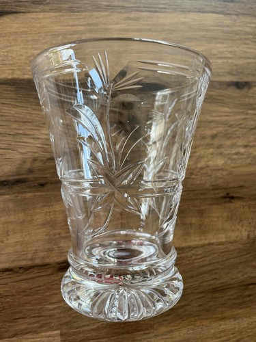 Stuart cut glass vase 18cm - glass,