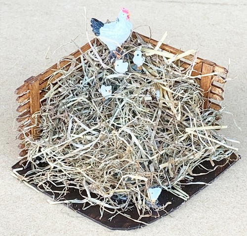 Dolls house nesting chicken - house,