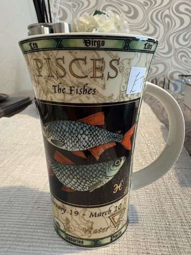 Dunoon zodiac pisces mug 15cm - zodiac,