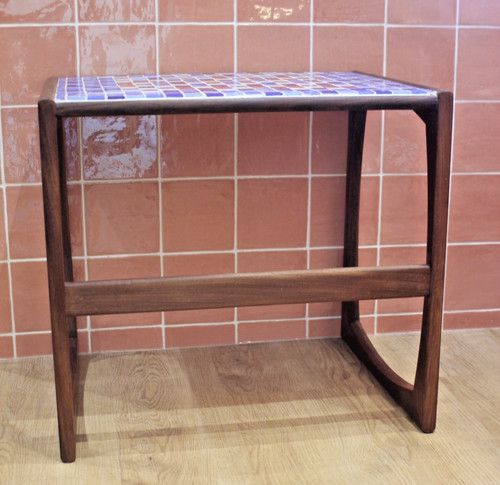 Plan teak side table - side, retro