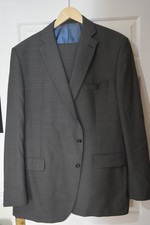 Marks & Spencer Mens Collezione Grey 2 piece Suit Jacket 48L trousers 44/31