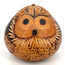 Small Vintage HAND CARVED BIRD SHAPED GOURD Tribal Possibly South American