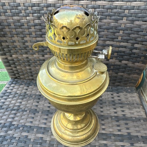 Vintage brass oil - lamp,